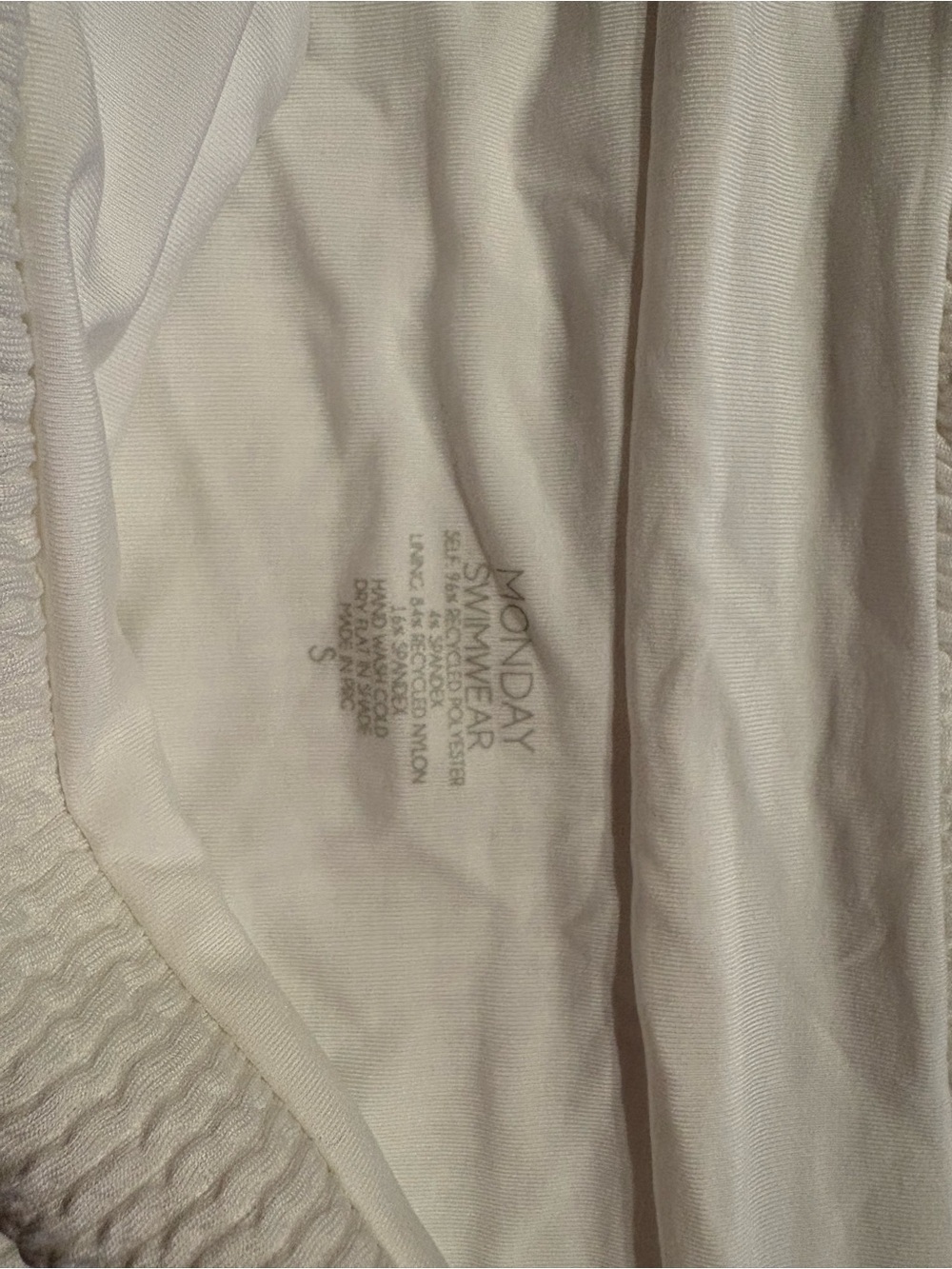 Monday Swimwear Argentina Bottom - White Sand Crinkle - Picture 2 of 2